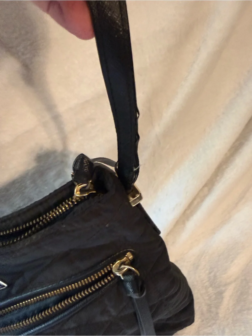 kate spade Black Quilted Crossbody with Gold Hardware